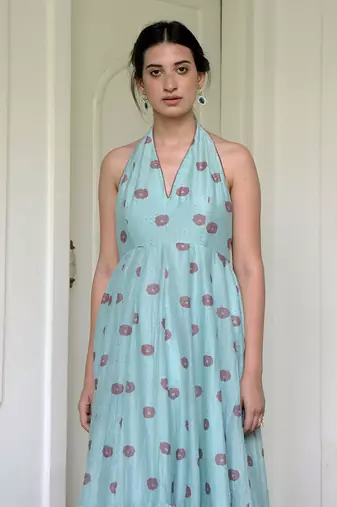 Pacific horizon halter neck dress