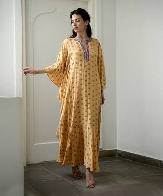 Lemon & lilac kaftan 2