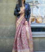 Multicolor Printed Organza Saree With Blouse