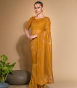 Mustard Designer Sequins Embroidery Work For Party Looks