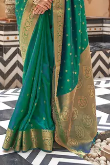 Green Kalandi Womens Kanjivaram Saree