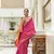 Pink Traditional Indian thread Weaving Patola Silk bland Saree With Boluse 