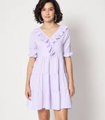 Off White Colour Fancy Western Style Partywear Short Kurti