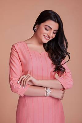 Sober And Classy Pink Colour Ethnic Top Bottom Set For Girls 2
