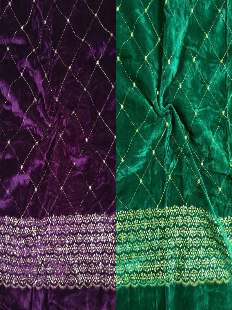 Durga Saree'S Unstitched Sequence Work Blouse Piece For Women_1Mtr ...