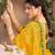 Yellow Color Brasso Saree With Attached Woven Border And Blouse Piece
