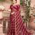 Multicolor Brasso Saree With Attached Woven Border And Blouse Piece