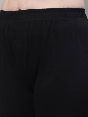 Black Solid Ankle Length Legging 5