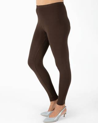 Brown Solid Ankle Length Legging 2