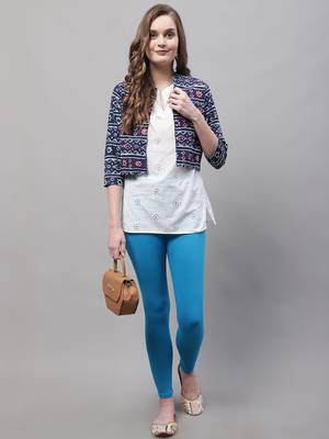 Ferozi Solid Ankle Length Legging 4