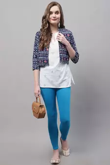 Ferozi Solid Ankle Length Legging