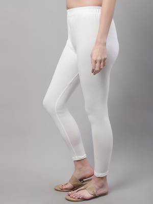 Off white Solid Ankle Length Legging 3