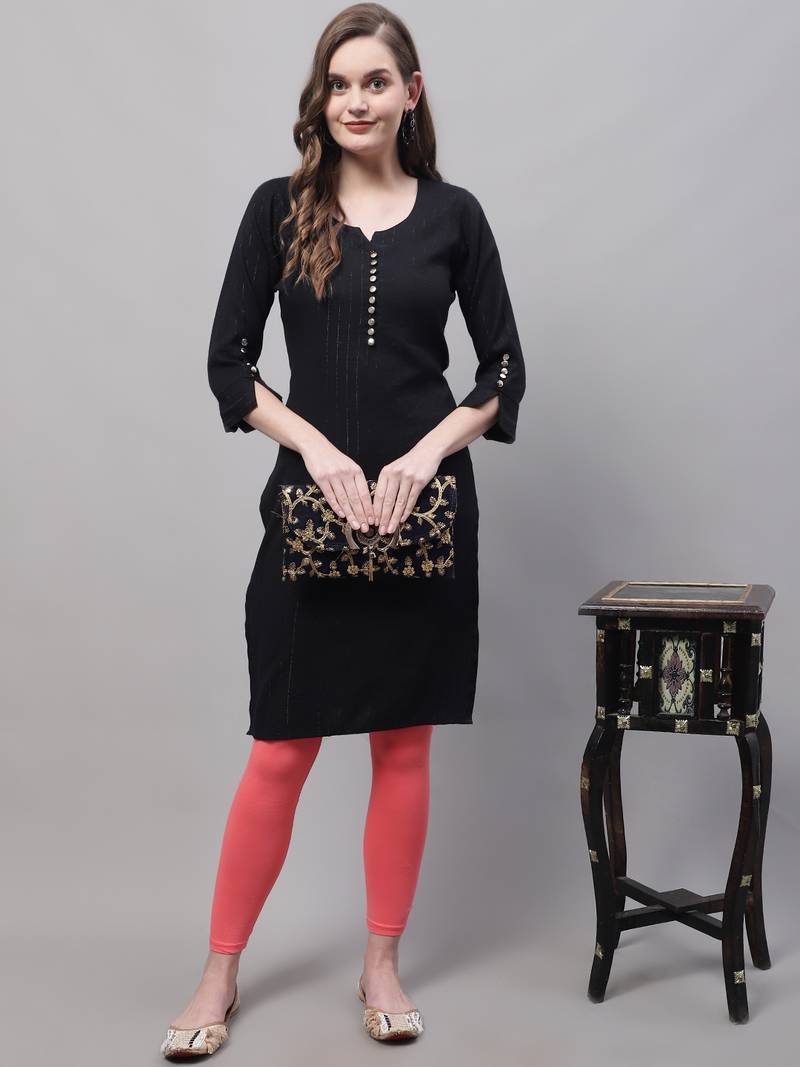 Coral Red Solid Ankle Length Legging