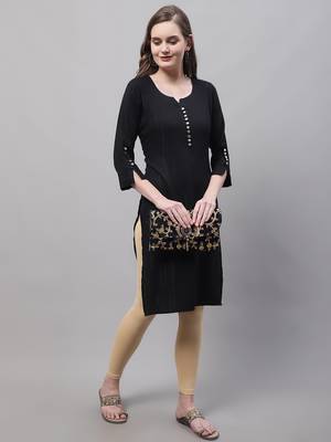 Beige Solid Ankle Length Plus Legging 4