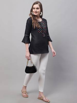 Off white Solid Ankle Length Plus Legging 4