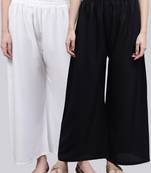 Pack of 2 Women Flared Rayon Palazzo