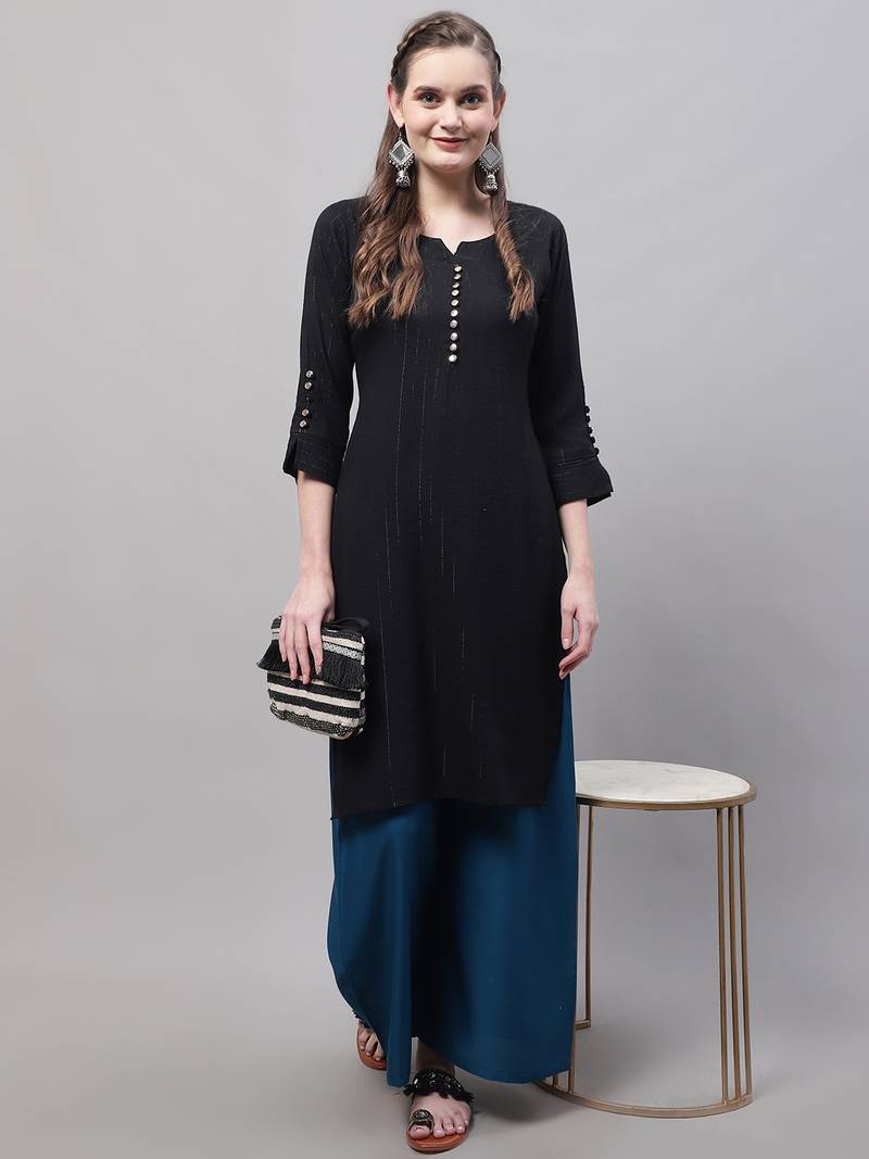 Pack of 2 Women Flared Rayon Palazzo