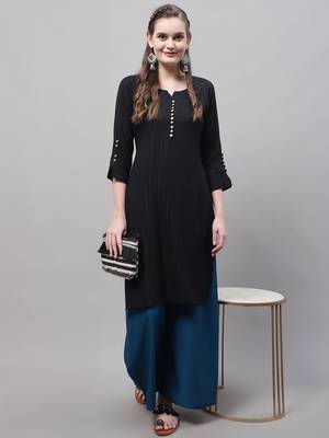 Pack of 2 Women Flared Rayon Palazzo 4