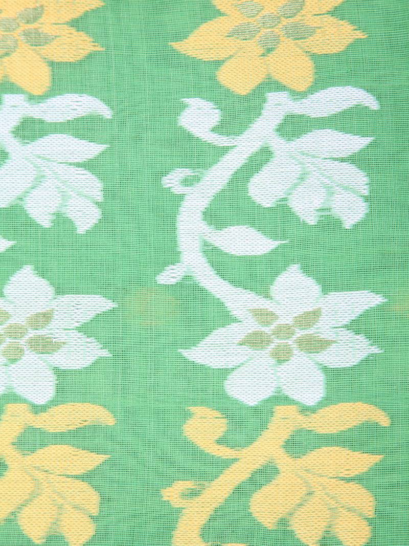 Pinkloom Women'S Green Hand_Woven Soft Cotton Jamdani-Sarees Without Blouse Piece