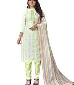Multicolor woven cotton salwar