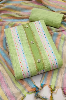 Multicolor woven cotton salwar