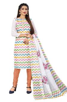 Multicolour Cotton Digital Printed Salwar Kameez