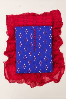 Blue printed cotton salwar