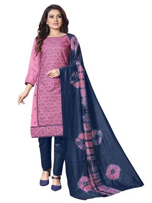 Pink embroidered silk salwar 1