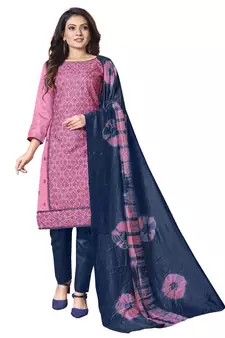 Pink embroidered silk salwar