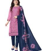 Pink embroidered silk salwar