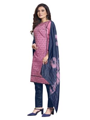 Pink embroidered silk salwar 2