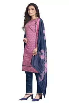 Pink embroidered silk salwar
