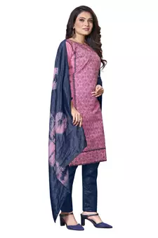 Pink embroidered silk salwar