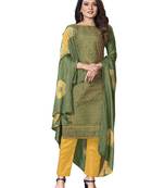 Sea-green embroidered silk salwar