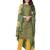 Sea-green embroidered silk salwar