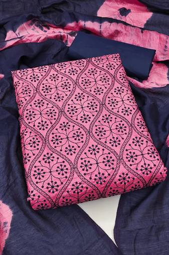 Pink embroidered silk salwar