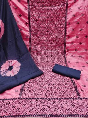 Pink embroidered silk salwar 2