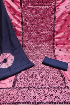 Pink embroidered silk salwar