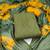 Olive embroidered silk salwar