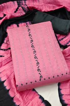 Pink embroidered cotton salwar