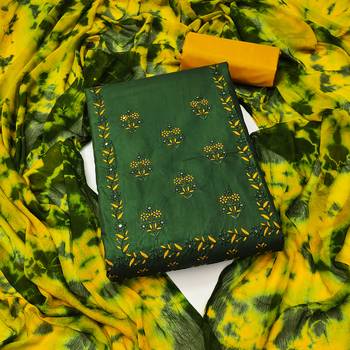 Green embroidered silk salwar 1