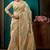 Off White Linen Silk Saree With Zari Weaving Work