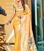 Yellow Colour Paithani Silk Saree With Weaving Work