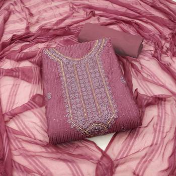 Purple embroidered cotton salwar 1