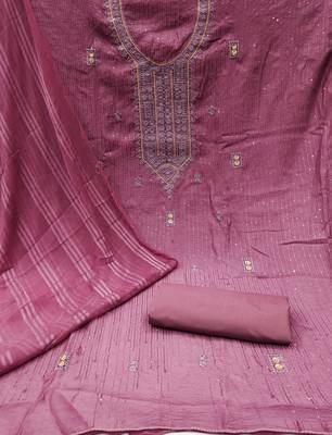 Purple embroidered cotton salwar 2