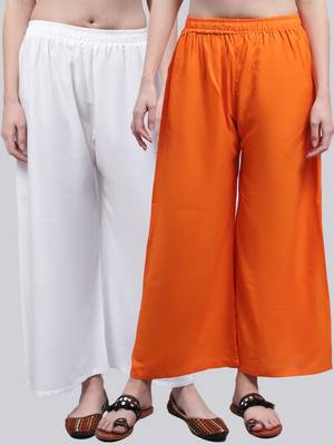 Pack of 2 Women Flared Rayon Palazzo 1