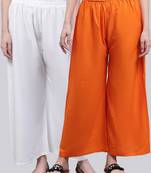 Pack of 2 Women Flared Rayon Palazzo