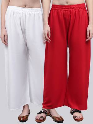 Pack of 2 Women Flared Rayon Palazzo 1