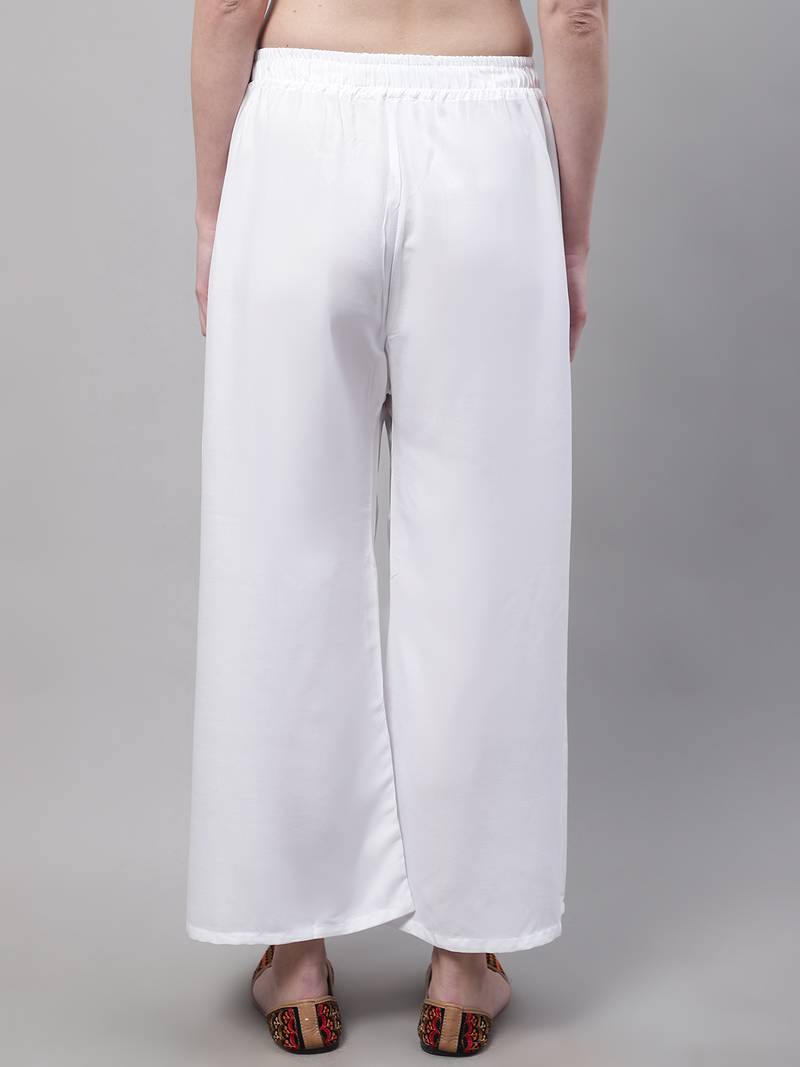 Pack of 2 Women Flared Rayon Palazzo