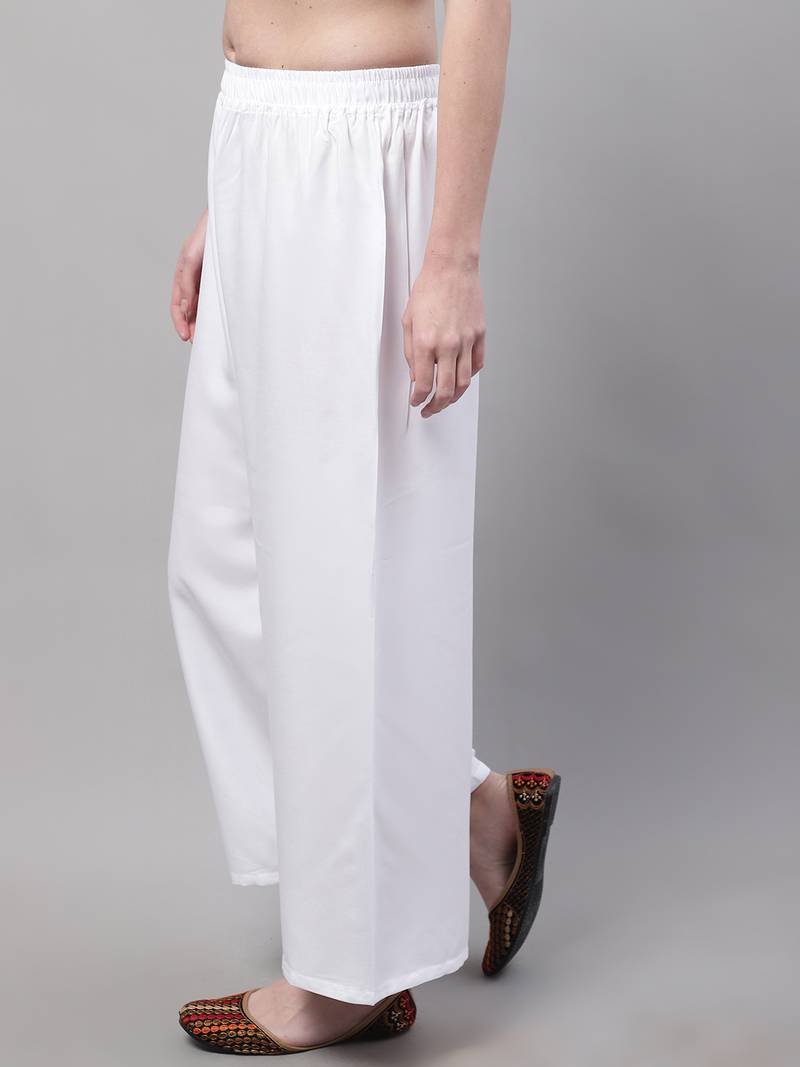 Pack of 2 Women Flared Rayon Palazzo